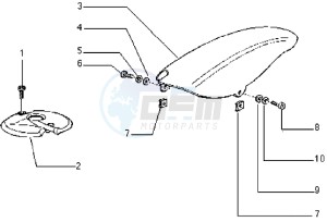 Typhoon 50 drawing Front and rear mudguard