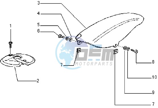 Front and rear mudguard