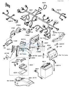 ZX 1000 B [NINJA ZX-10] (B1-B2) [NINJA ZX-10] drawing CHASSIS ELECTRICAL EQUIPMENT