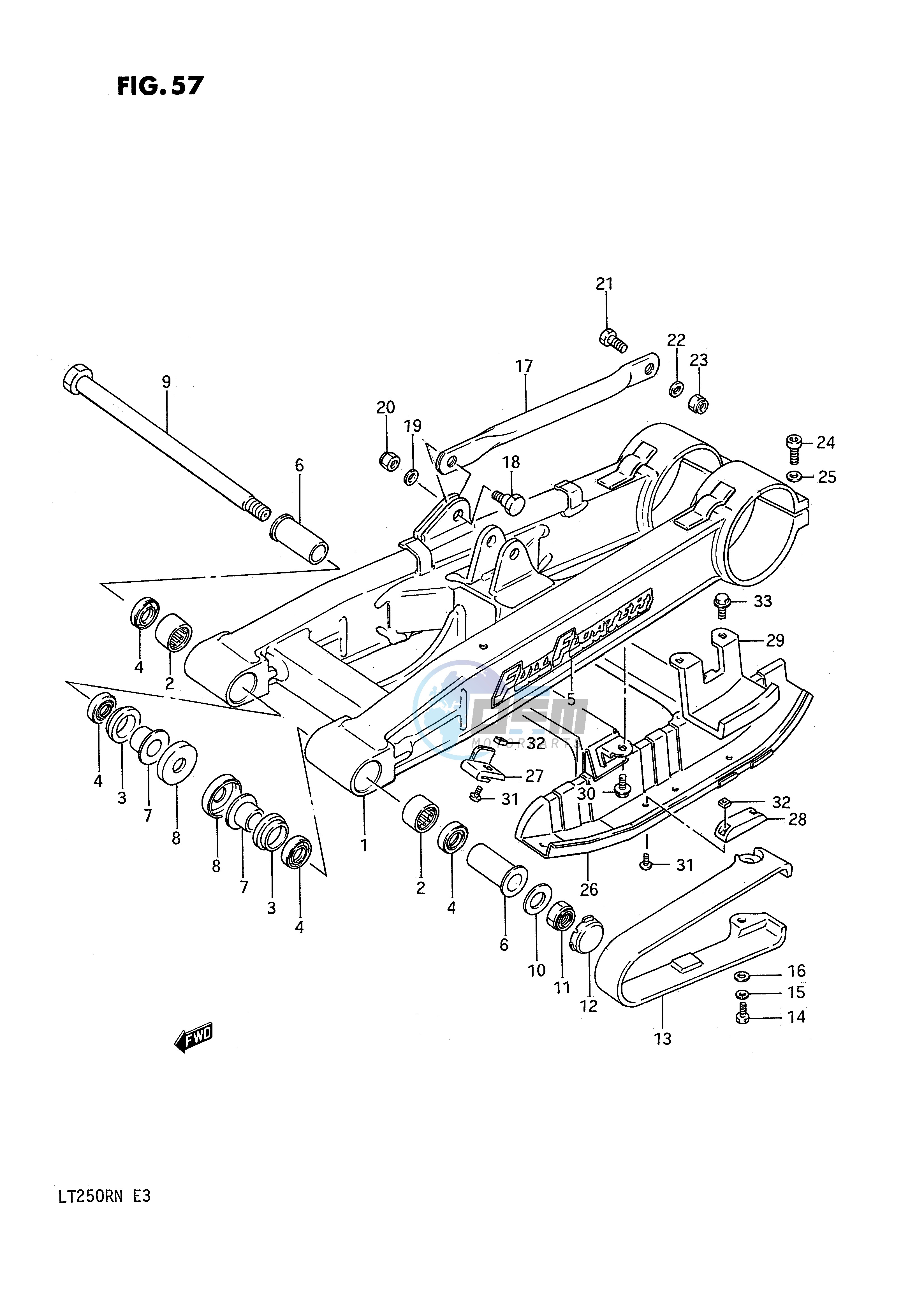 REAR SWINGING ARM (MODEL G)