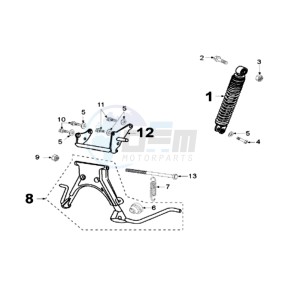 FIGHT 2 drawing REAR SHOCK AND STAND