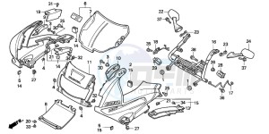 CBR600SE drawing UPPER COWL