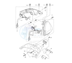 VP X-CITY 125 drawing TAILLIGHT