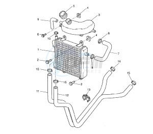 YQ AEROX 50 drawing COOLING SYSTEM