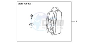 VT750C9 Korea - (KO) drawing LEATHER BACKREST BAG