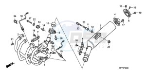 CB1300SA9 France - (F / ABS BCT CMF MME TWO TY2) drawing EXHAUST MUFFLER