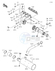 JET SKI SX-R JS1500AJF EU drawing Muffler(s)