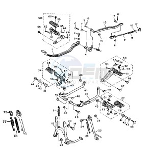 XV VIRAGO 1100 11000 drawing STAND-FOOTREST