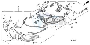 PES125R9 UK - (E / MKH STC) drawing REAR COMBINATION LIGHT