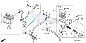 FJS400D9 F / CMF drawing REAR BRAKE MASTER CYLINDER