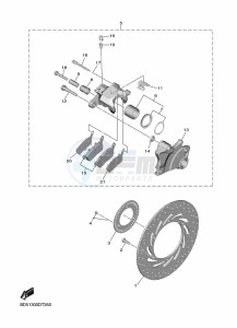 NIKEN GT MXT850D (B5B1) drawing REAR BRAKE CALIPER