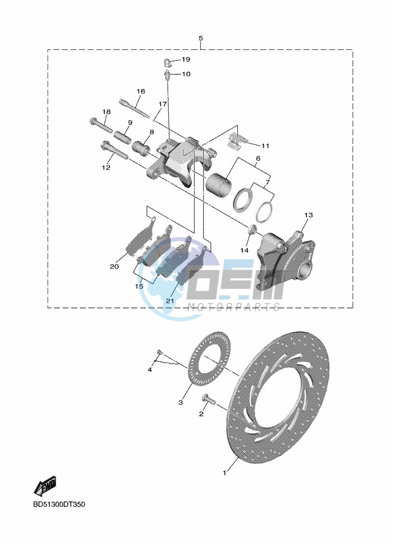 REAR BRAKE CALIPER