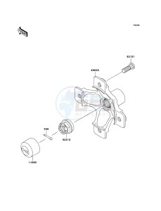 KVF650 4x4 KVF650-D1 EU GB drawing Rear Hub