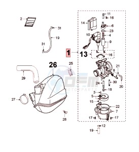 LUDIX 10 RLA drawing CARBURETTOR