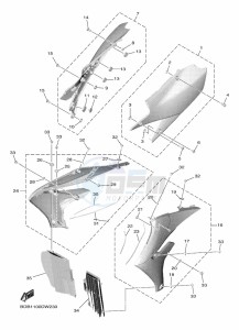 WR450F (BDB4) drawing SIDE COVER