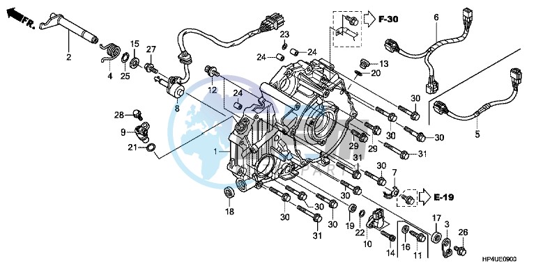 REAR CRANKCASE COVER