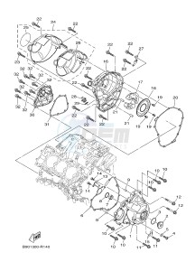 MTM850 MTM-850 XSR900 (B90R) drawing CRANKCASE COVER 1