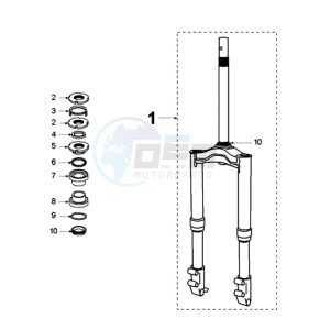 LUDIX 14 RLA ELEGANCE drawing FRONT FORK / STEERINGHEAD