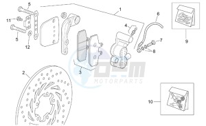 Leonardo 250-300 (eng. Minarelli) drawing Front brake caliper