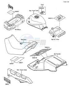 ZX 600 [NINJA 600R] (C3-C7) [NINJA 600R] drawing LABELS