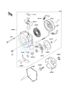 KLF250 KLF250A6F EU GB drawing Recoil Starter