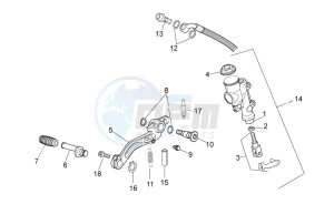 TUONO 1100 V4 RF E4 ABS (EMEA) drawing Rear master cylinder