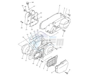 VP X-CITY 250 drawing CRANKCASE COVER