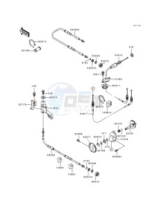 JH 750 B [SUPER SPORT XI] (B1-B3) [SUPER SPORT XI] drawing CABLES-- JH750-B2_B3- -