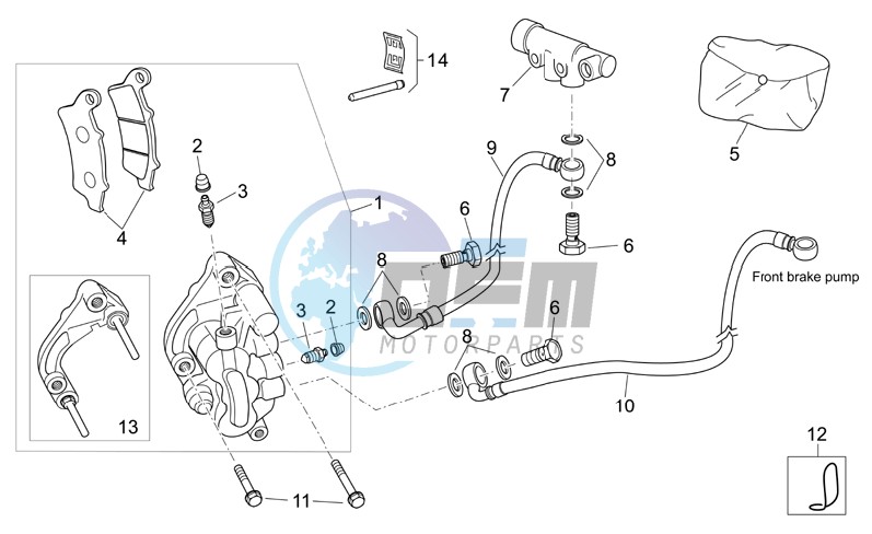 Front brake caliper