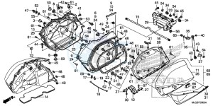 GL1800BD F6B Bagger - GL1800BD UK - (E) drawing SADDLEBAG