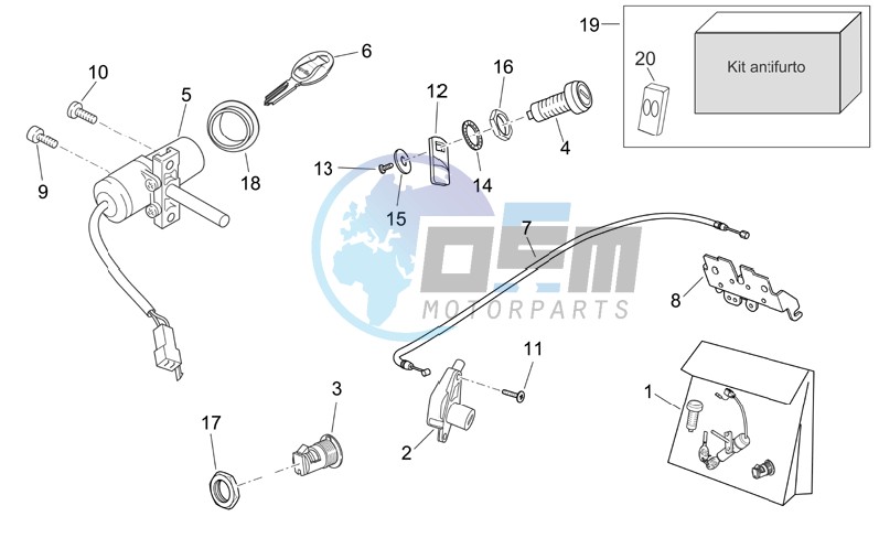 Lock hardware kit