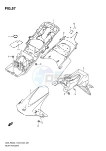 GSX-R600 (E3) drawing REAR FENDER