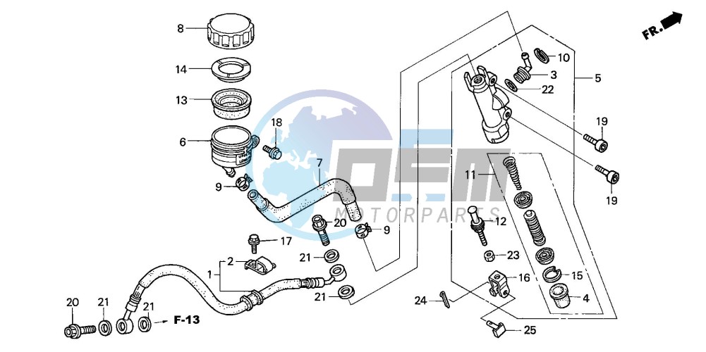 RR. BRAKE MASTER CYLINDER (CB1300/F/F1/S)