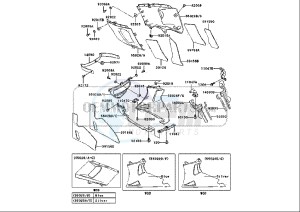 ZZR 600 (EU) drawing COWLING LOWERS