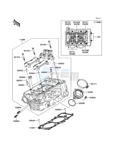 VERSYS KLE650B7F GB XX (EU ME A(FRICA) drawing Cylinder Head