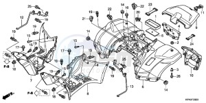 TRX420TEC TRX420 ED drawing REAR FENDER