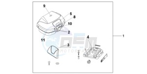 CBF1000A9 France - (F / ABS CMF) drawing 45L TOPBOX PEARL COOL WHITE