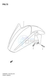 GSX650F (E3-E28) Katana drawing FRONT FENDER (GSX650FL1 E33)