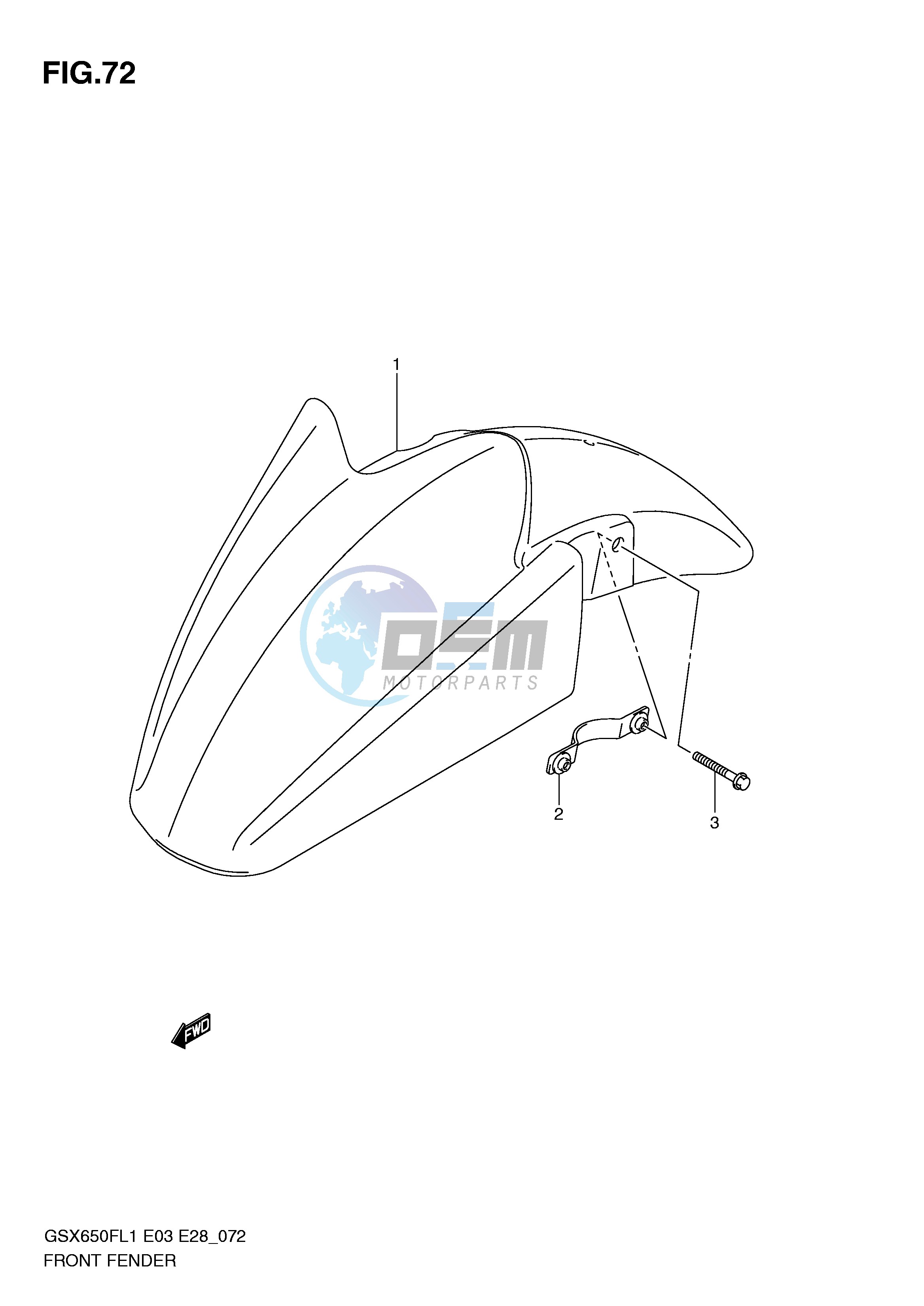 FRONT FENDER (GSX650FL1 E33)