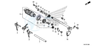 CBR650F 2ED - (2ED) drawing GEARSHIFT DRUM