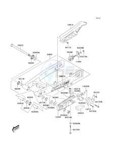 KLX 125 A (A1-A3) drawing SWINGARM-- A1- -