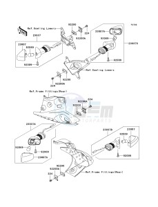 ZX 600 N [ZX-6RR] (N1) N1 drawing TURN SIGNALS