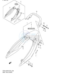 GSX1400 (E2) drawing SEAT TAIL COVER (MODEL K2)