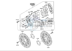 ZZR 600 (EU) drawing FRONT BRAKE CALIPER