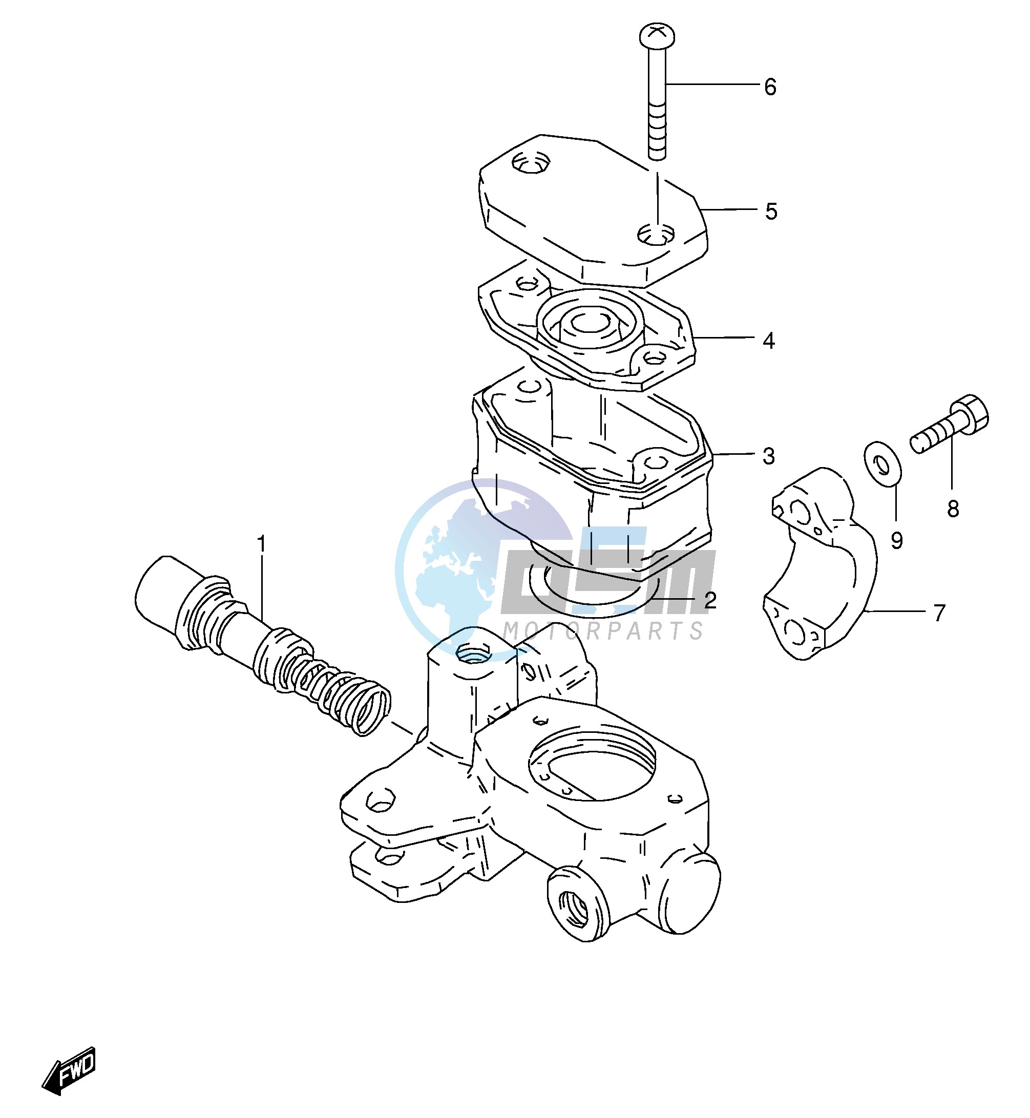 FRONT MASTER CYLINDER (MODEL Z D F)