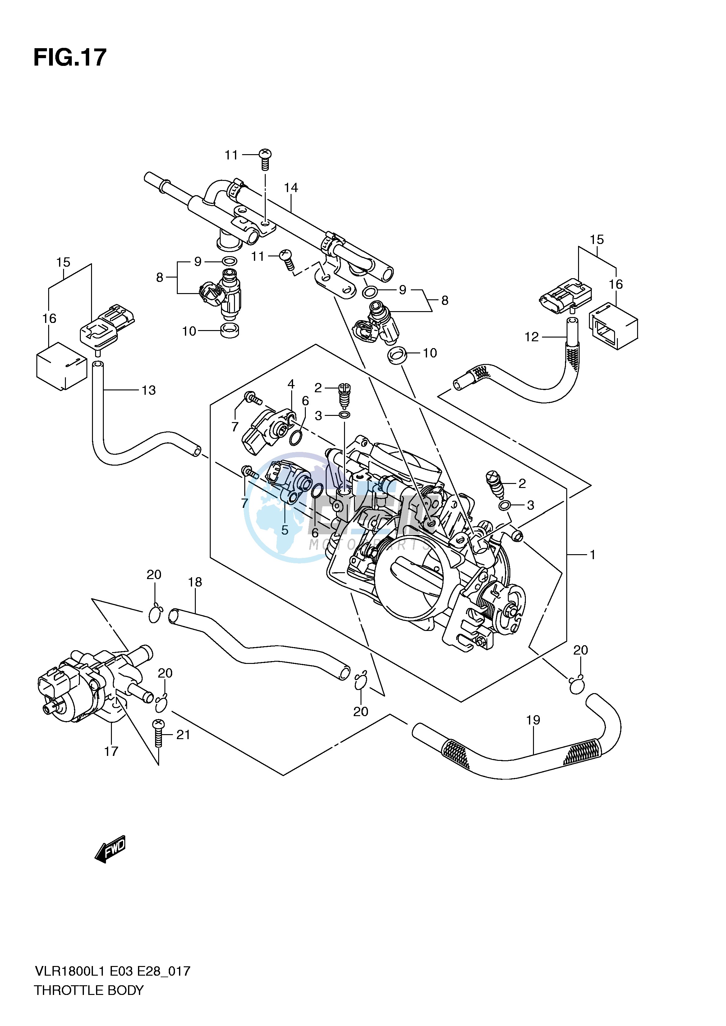 THROTTLE BODY (VLR1800TL1 E28)