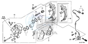 NC750SAF NC750S 4ED - (4ED) drawing FRONT BRAKE CALIPER