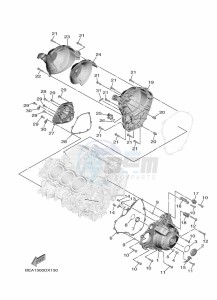 XSR900 MTM890 (BEA1) drawing CRANKCASE COVER 1