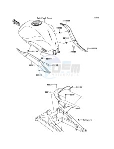 ER-6N ER650CBF GB XX (EU ME A(FRICA) drawing Side Covers/Chain Cover