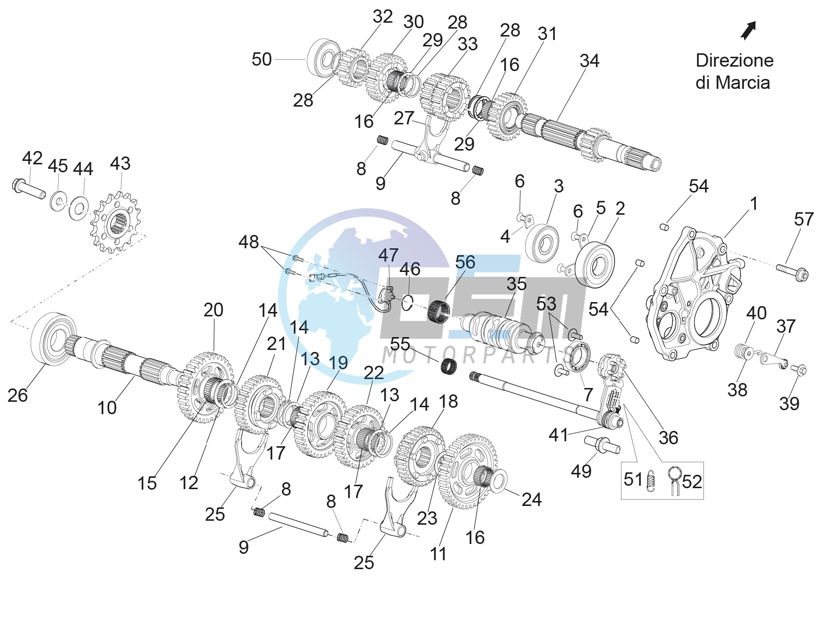 Gear box - Gear assembly